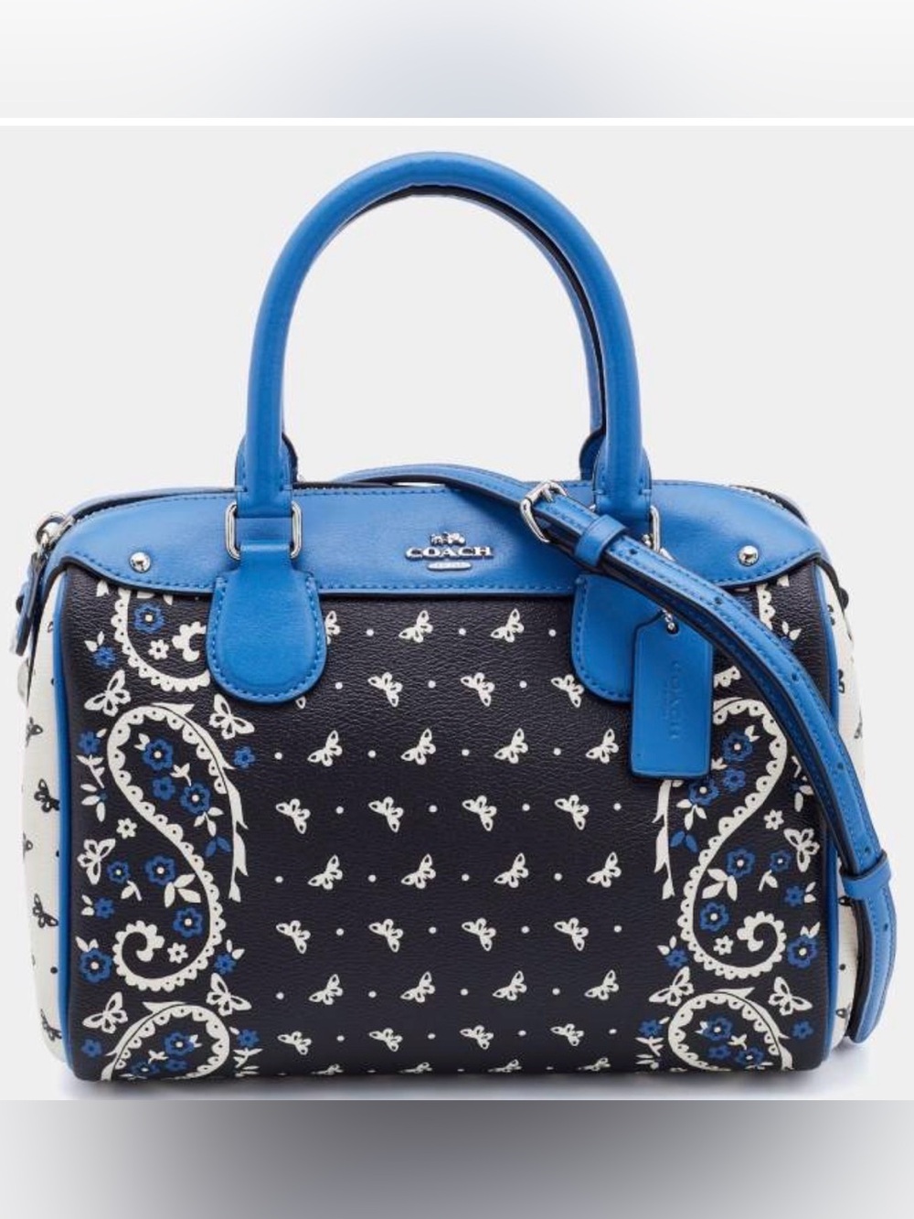 NWT! Coach Butterfly Bandana Print Mini Bennett Satchel (Style F59328)